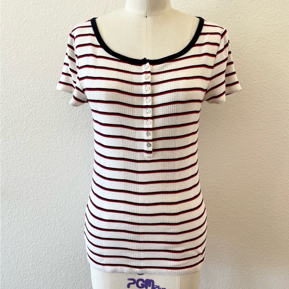 Joe Fresh Stripped Henley - Picture 1 of 8